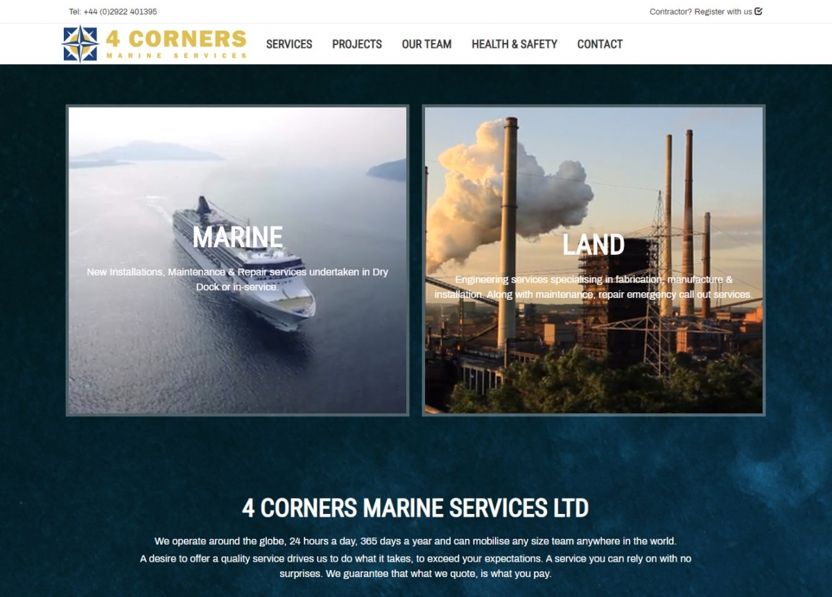 Four Corners Marine Services Website