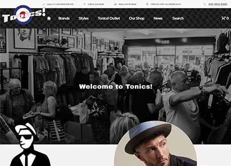Tonics! Menswear Website